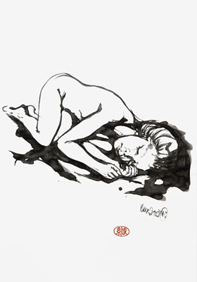 Zeichnung 'o.T.', Serie 'Kiyomi', 2002