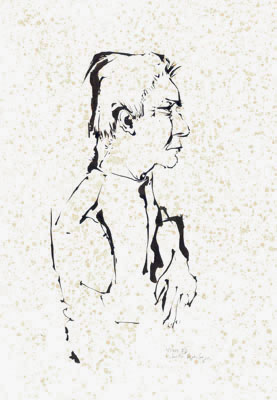 Zeichnung 'hinter dem Regenbogen', Serie 'Menschen hinter dem Regenbogen', 2002