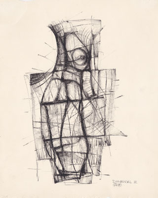 Zeichnung 'Domengel 6', 1993