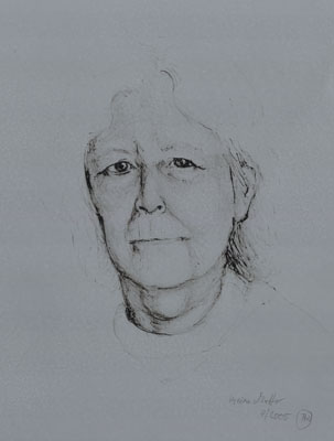 Lithografieplatte 'Mutter ohne Brille', 2005