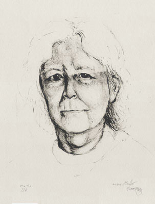 Lithografie 'Mutter ohne Brille', 2005